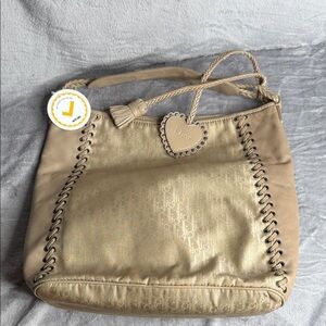 Dior Beige and Gold Shoulder Bag
